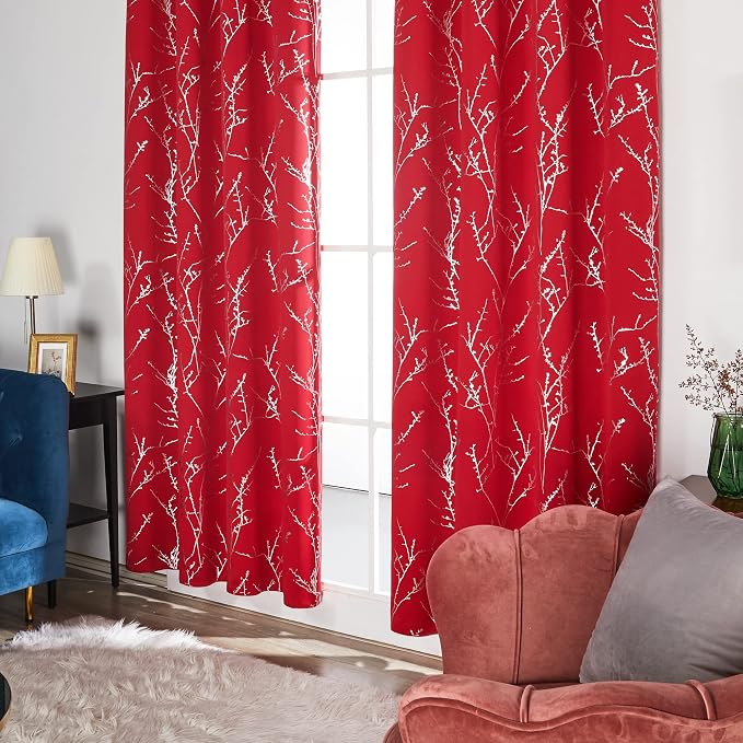 Deconovo Living Room Curtains 63 Inches Long, Thermal Insulated, Room Darkening - Image 4