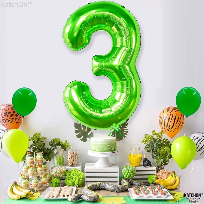 KatchOn Light Green Number 3 Balloon 40 Inch | Green 3 Balloon Number - Image 7