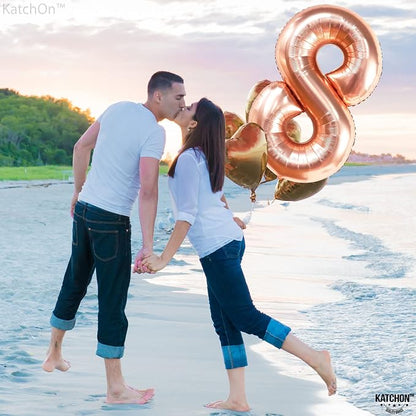 KatchOn Rose Gold 8 Balloon Number 40 Inch, Number 8 Balloon | 8th Birthday - Image 8