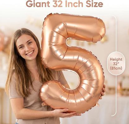 YPSelected 32 Inch Large Foil Helium Number Balloon Birthday Wedding Party 0-9 - Image 5