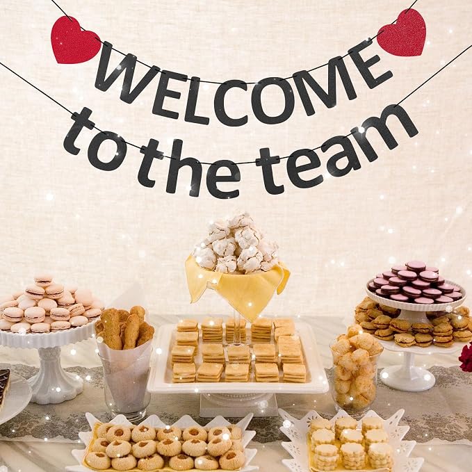 Pre-Strung Glitter Welcome to the Team Banner Welcome Banner Welcome Decorations - Image 4