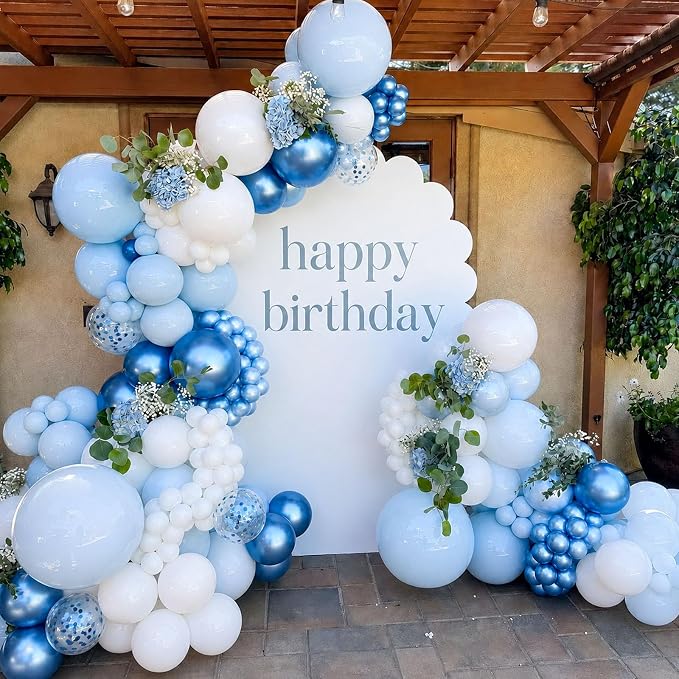 Blue Balloons Arch Kit for Baby Shower Birthday Party Decorations | 140Pcs - Image 3