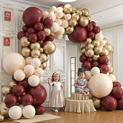 Burgundy Balloon Garland Arch Kit - Image 5