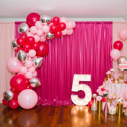 gogoparti 10x10FT Hot Pink Sequin Backdrop Curtain - Image 5