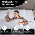 Silvery Restcool™ Silver Infused Cooling Pillowcase Set - 2 Pack Self-Cooling Pillowcases with Silvery Technology™ for Hot Sleepers & Night Sweats (Gray, Queen (U.S. Standard))