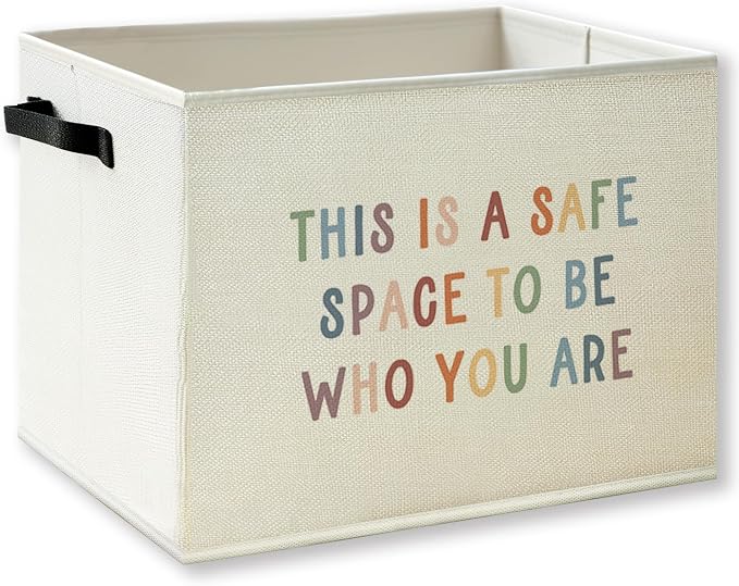 Boho Inspirational Mental Health Storage Basket by KSDUT
