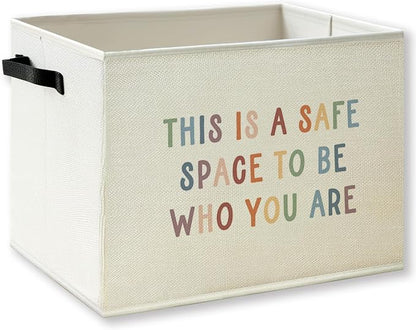 Boho Inspirational Mental Health Storage Basket by KSDUT