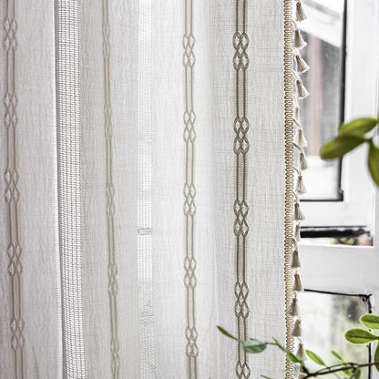 Sutuo Home Boho Curtain for Bedroom 84 Inch Length, Light Filtering Country - Image 4