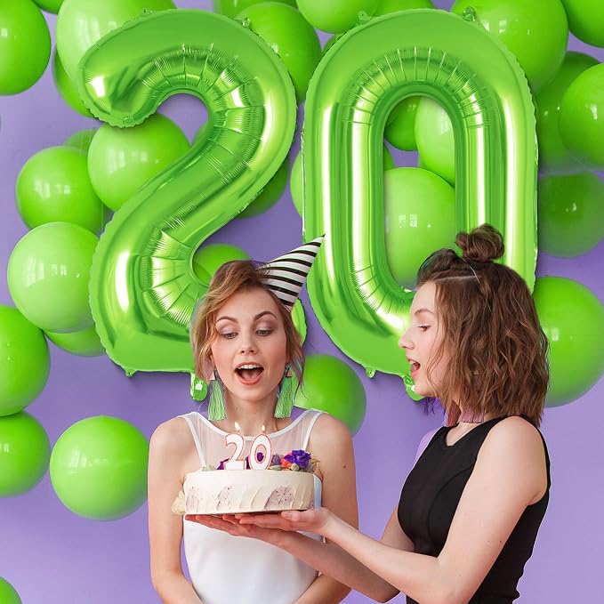 Green Number 2 Balloon 40 Inch, Big Large Foil Helium Number Balloons, Jumbo - Image 5