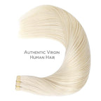 WENNALIFE Tape in Hair Extensions Human Hair, 20pcs 30g 10 inch Platinum Blonde Remy Hair Extensions Straight Skin Weft Extensiones De Cabello Humano