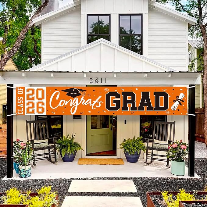 2026 Graduation Yard Sign, Large Congrats Grad Yard Banner Class of 2026 Banner - Image 2