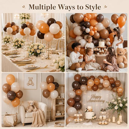 Brown Balloons Set Retro Coffee Khaki Brown Cream Balloons Neutral Mocha Cocoa - Image 8