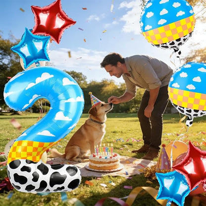 40 Inch Toy Inspire Story Themed Number 2 Balloon, Large Number Helium Balloon - Image 7