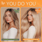 DOORES Clip in Hair Extensions Real Human Hair, Balayage Chocolate Brown to Honey Blonde 24 Inch 7pcs 120g, Human Hair Extensions Clip ins Remy Natural Hair Extensions Thick Straight Hair