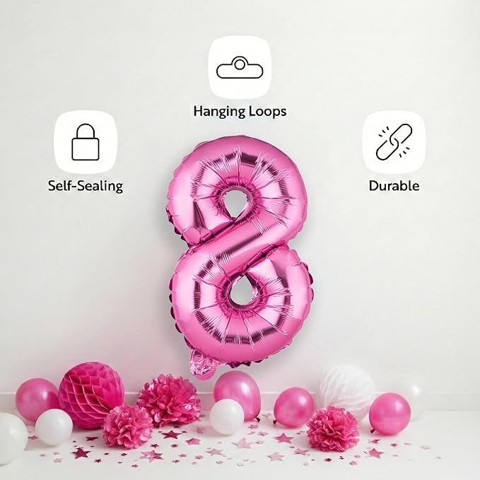 Restaurantware-Balloonify 16 Inch Number Balloon, 1 Digital Party Balloon - Image 4