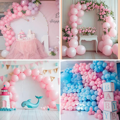 APLANET 150pcs Light Pink Balloons Different Sizes 18 12 10 5 Inch, Pastel - Image 7