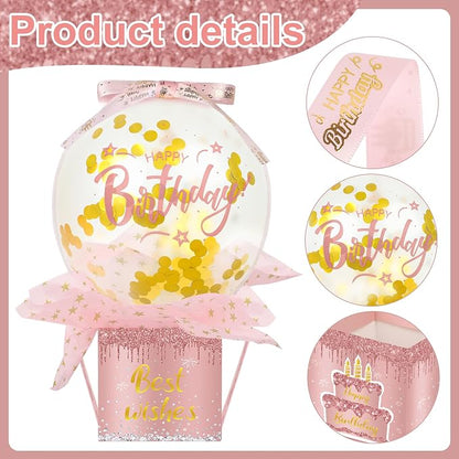 Pull Money Balloon Box Birthday Balloon Money Surprise Box Funny Pull Cash - Image 3