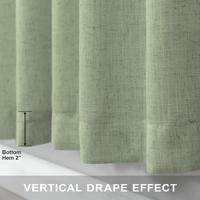 Christmas Sage Green Curtains 108 Inches Long - Image 5