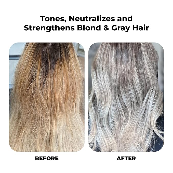 Purple Shampoo for Blonde Hair Women & Men – Blonde & Silver Hair Toning – Sulfate-Free Anti-Brass Purple Shampoo for Blondes, Highlights & Color-Treated Strands – 17oz