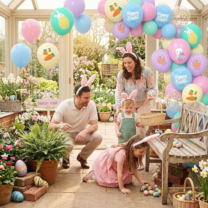 Pastel Balloons for Easter Birthday Party Decorations | 12-inch pink - Image 5