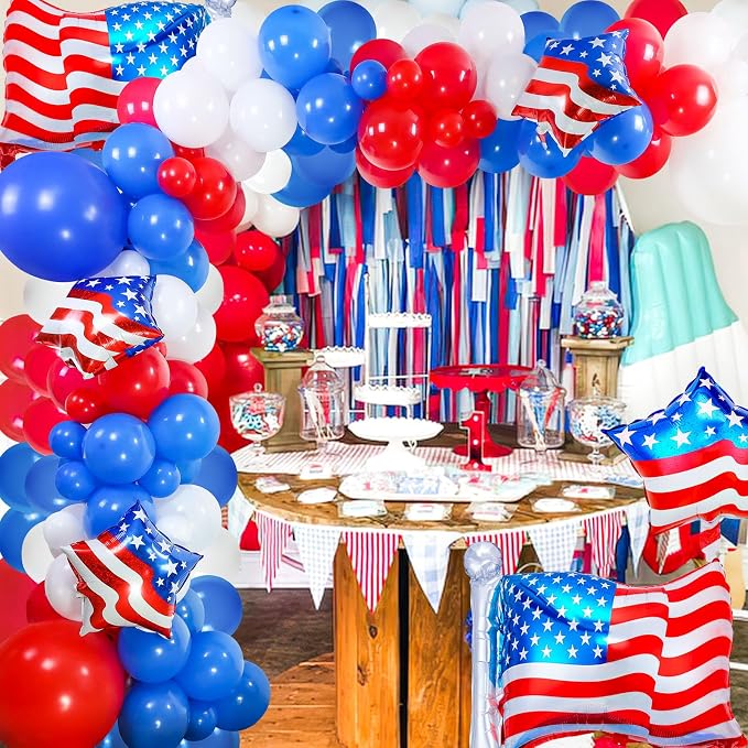 138 PCS 4th of July Balloon Arch Decorations - Image 3