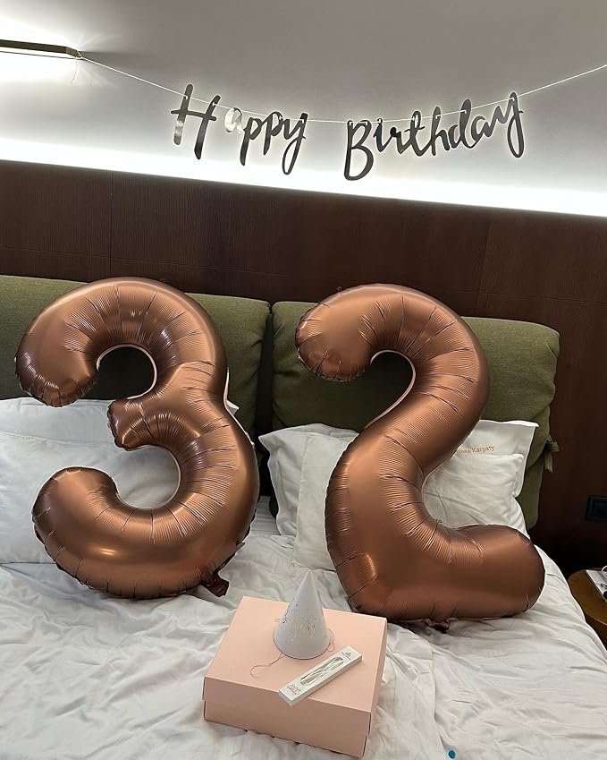 40 Inch Brown Number 5 Balloon Birthday Party Decorations - Image 3