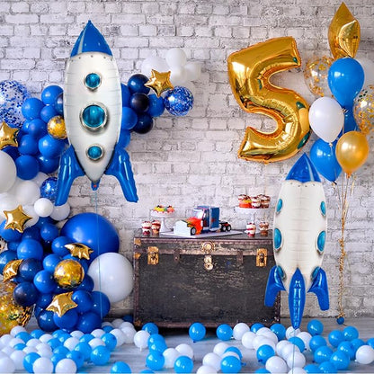 2 Pcs Large Blue Rocket Balloons - Image 4