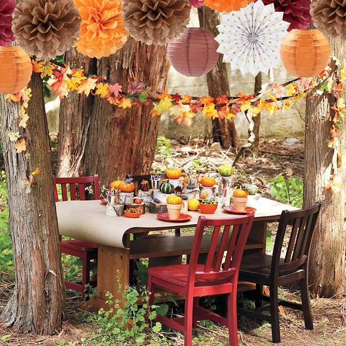 Burgundy Brown-Orange Baby-Shower Boho Party-Decorations - Image 5
