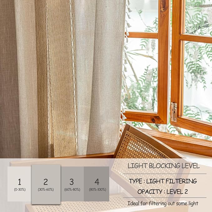 Sutuo Home Boho Curtains 90 inches - Image 3