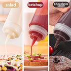 Squeeze Bottle, Shekure 30Pcs 4 Oz Premium Food Grade Plastic Bottles with Squeeze Top Caps Include 2 Labels and 1 Pen for Icing Cookie Decorating Sauces Condiments Arts Crafts BPA Free