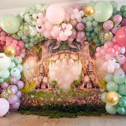 Dusty Green Purple Pink Balloon Arch Kit, Fairy Wildflower Balloon Garland Sage - Image 5
