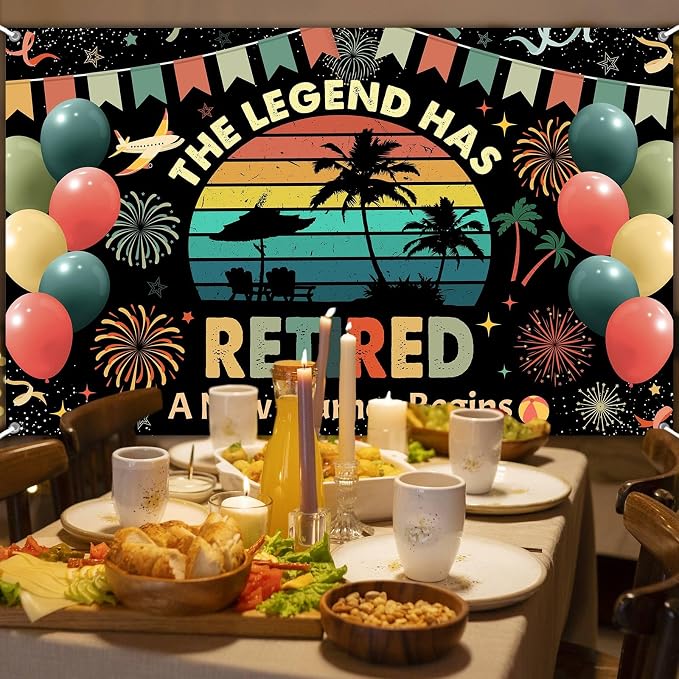 Mocsicka Retirement Decorations Banner - Image 2