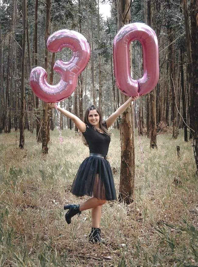 Numbers 12 Balloon 40Inch Pearl Pink Balloon - Image 3