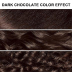 Dark Chocolate Hair Dye Shampoo 3 in 1, 100% Gray Coverage ， Instant Natural Hair Color for Men & Women,Root Touch Up for All Hair Types – Easy Application, Dark Brown Color champu para canas 500ml