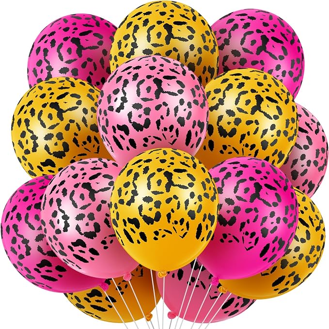 Gejoy 50 Pcs Cheetah Balloons Leopard Print Balloons 12 Inch Spots Latex by Unknown