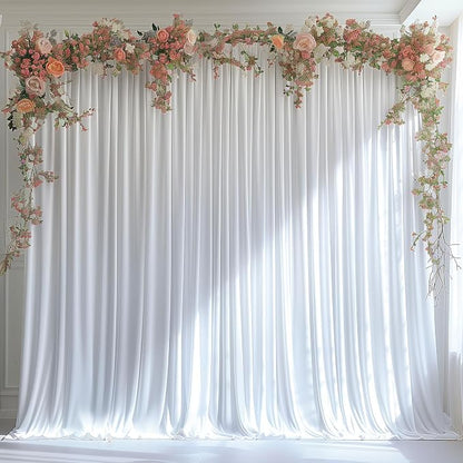 30x10ft Wrinkle Free White Backdrop Curtain - Image 5