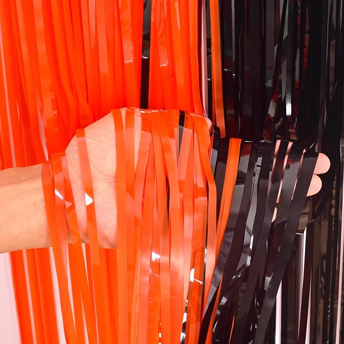 BRAVESHINE Party Foil Fringe Curtains Backdrop Halloween Decorations | - Image 5