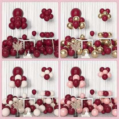 Amandir 153pcs Burgundy Balloons Arch Garland Kit Different Sizes | 18 12 10 5 - Image 4