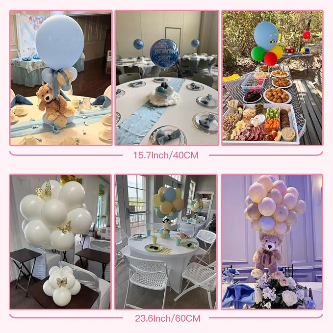 TekXYZ Acrylic Balloon Stand for Table Centerpiece, Adjustable 10-Pack | - Image 6