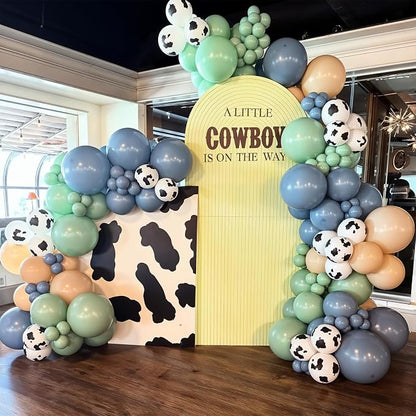 Cowboy Balloons Dusty Blue Sage Green Brown Tan Coffee Sand White Nude Retro - Image 4