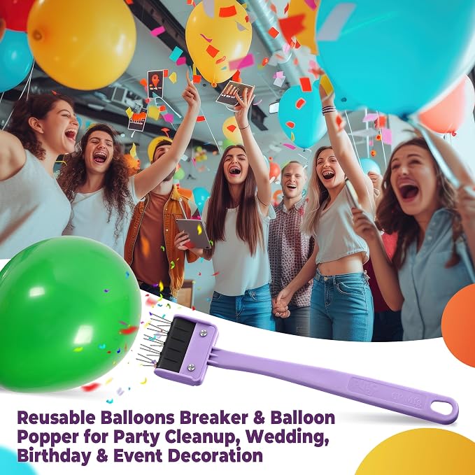 Enhon Balloon Popper Tool with 15 Steel Pins, Safe Balloons Popping Tool with - Image 5