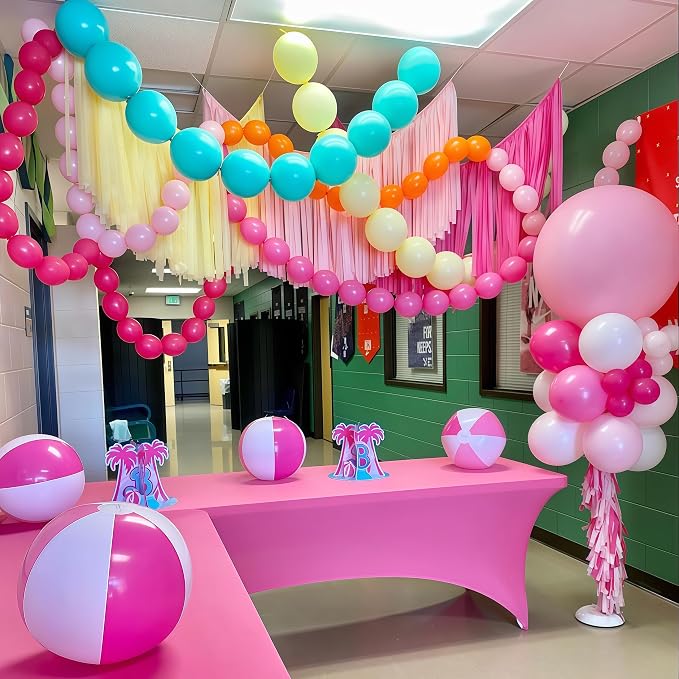 Hot Pink Linking Balloons, Fuschia Tails Balloon - Image 6