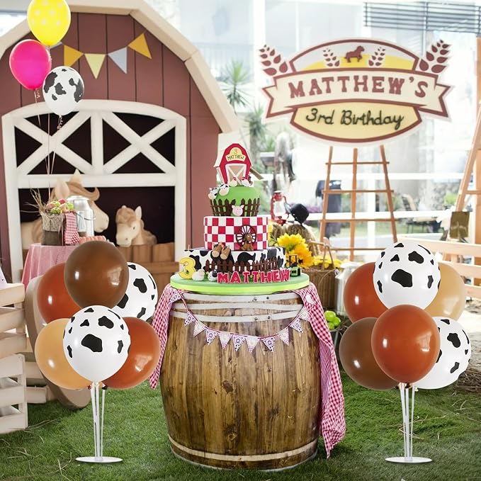 TONIFUL 4 Set Brown Nude Cow Balloon Stand Balloon Centerpiece - Image 6