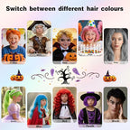 Black Temporary Hair Color Spray for Kids, Instant Colored Hair Dye Alternative for Girls Boys Women Men, Disposable Washable, Quick Styling for Party Cosplay Christmas Halloween, 150ml