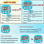 12 Pack Kitchen Timers Loud Ring Digital Timers for Cooking Magnetic Blue