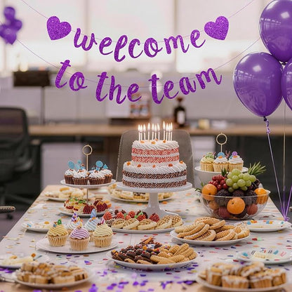Welcome to the Team Banner Pre-Strung No DIY, Glitter New Employee Welcome - Image 4