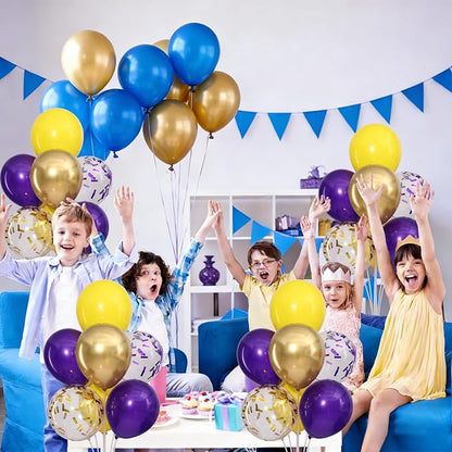 4 Sets Purple Gold Yellow Balloons Stand Kit - Image 6