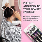 4 Pro Clips - Hair Clips for Styling, Sectioning, All Hair Types - Salon Accessories for Hair Stylists - Makeup Clips for Makeup Application - Black
