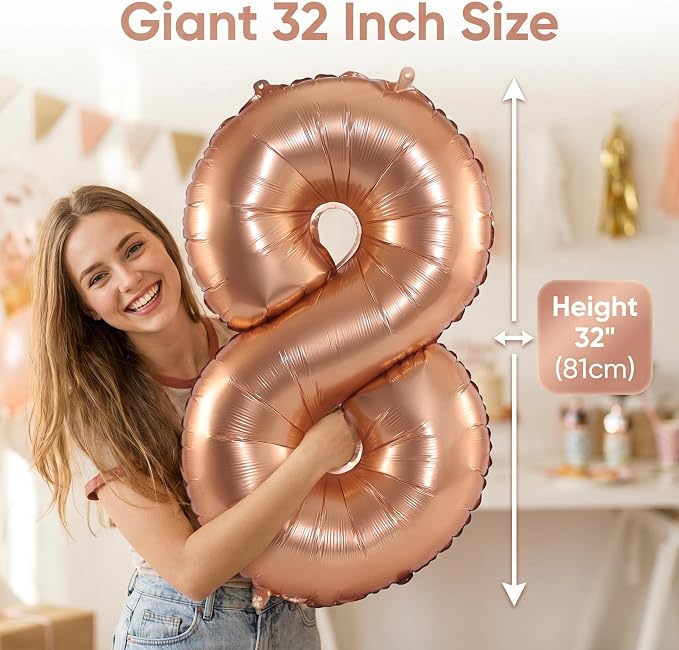 YPSelected 32 Inch Large Foil Helium Number Balloon Birthday Wedding Party 0-9 - Image 5