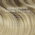 GOO GOO Clip in Hair Extensions Real Human Hair, Remy Human Hair Extensions Clip ins for Women, Natural Human Hair, 22inch 120g 7Pcs, 4/18 Balayage Chocolate Brown Highlighted Dirty Blonde